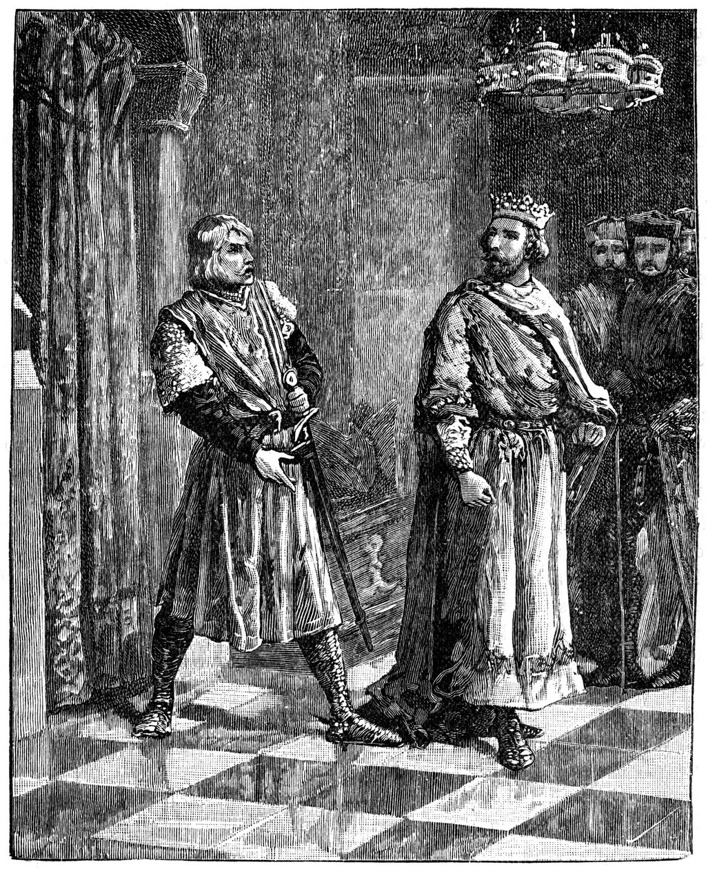 Simon de Montfort veszekedik III. Henrikkel, 1257, 1880 alkotó: Unbekannt