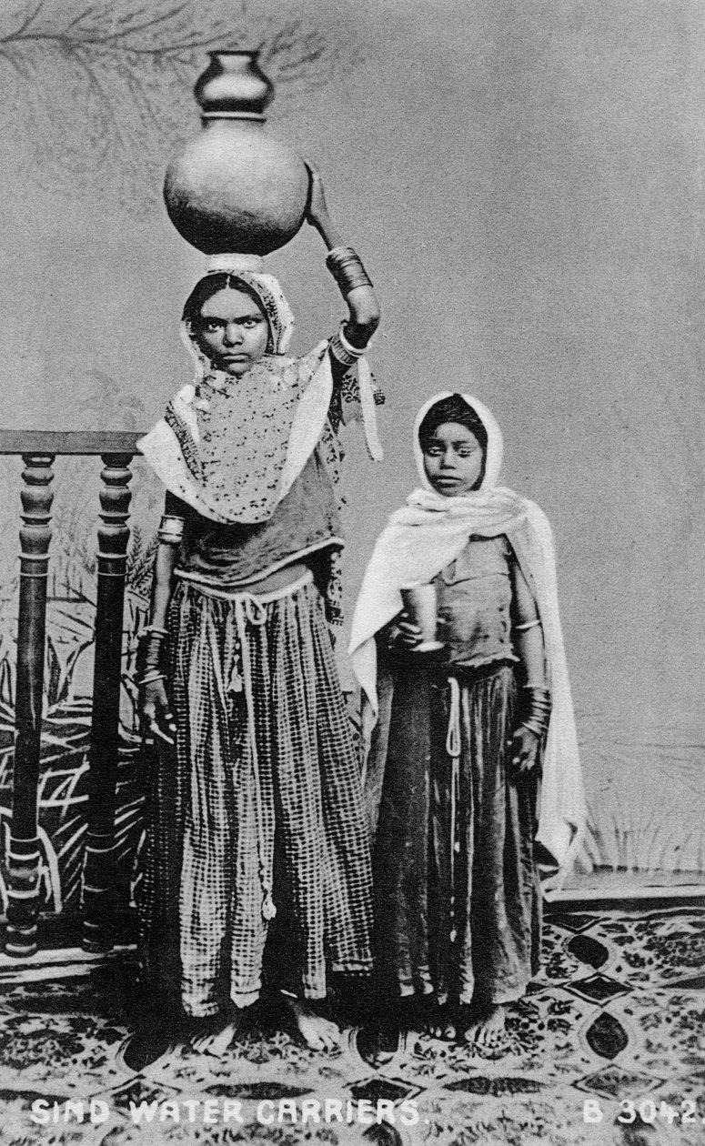 Szindhi vízhordozók, India, 1917 alkotó: Unbekannt