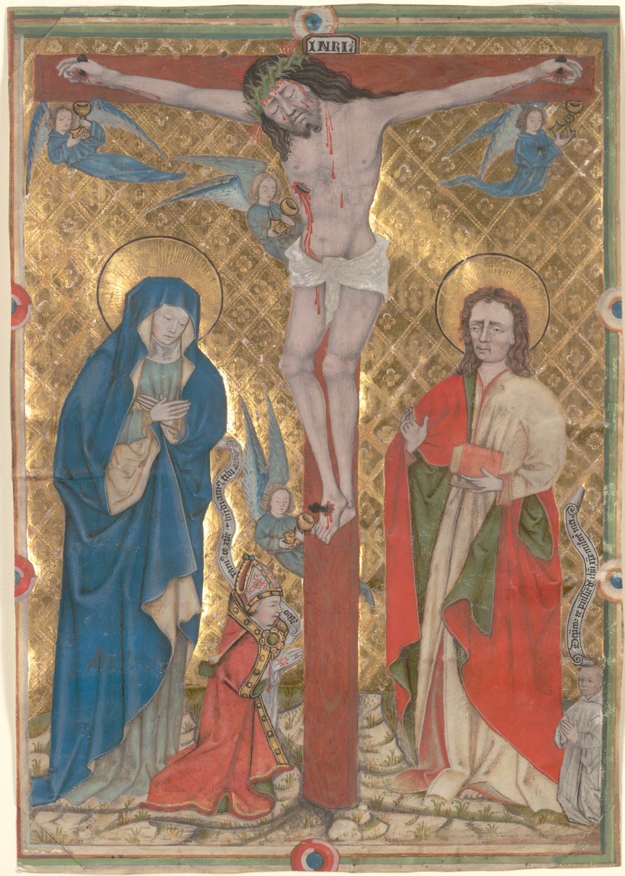 Egyetlen levél egy misekönyvből: A keresztre feszítés, c. 1480. alkotó: Unbekannt