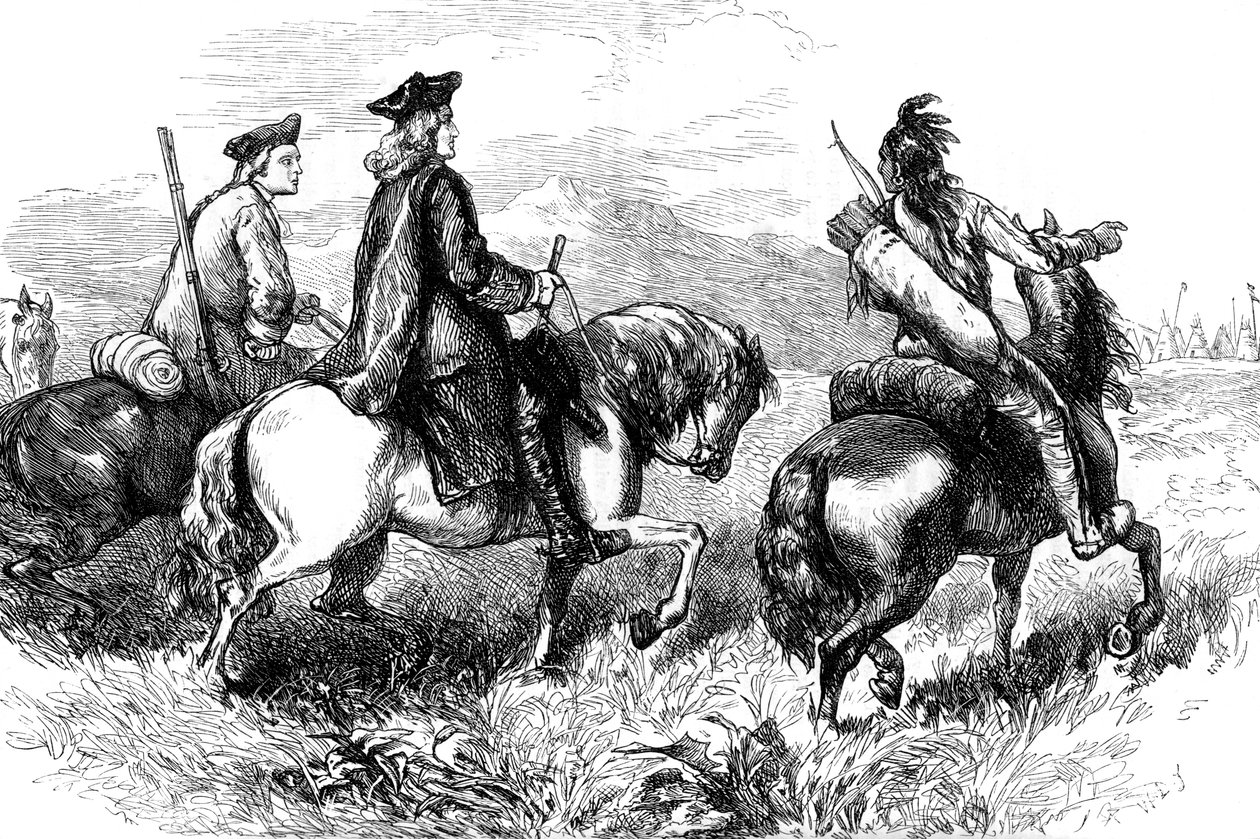 Sir Alexander Cuming útban a dél-karolinai Cherokees-ba látogat, c1730 c1880 alkotó: Unbekannt