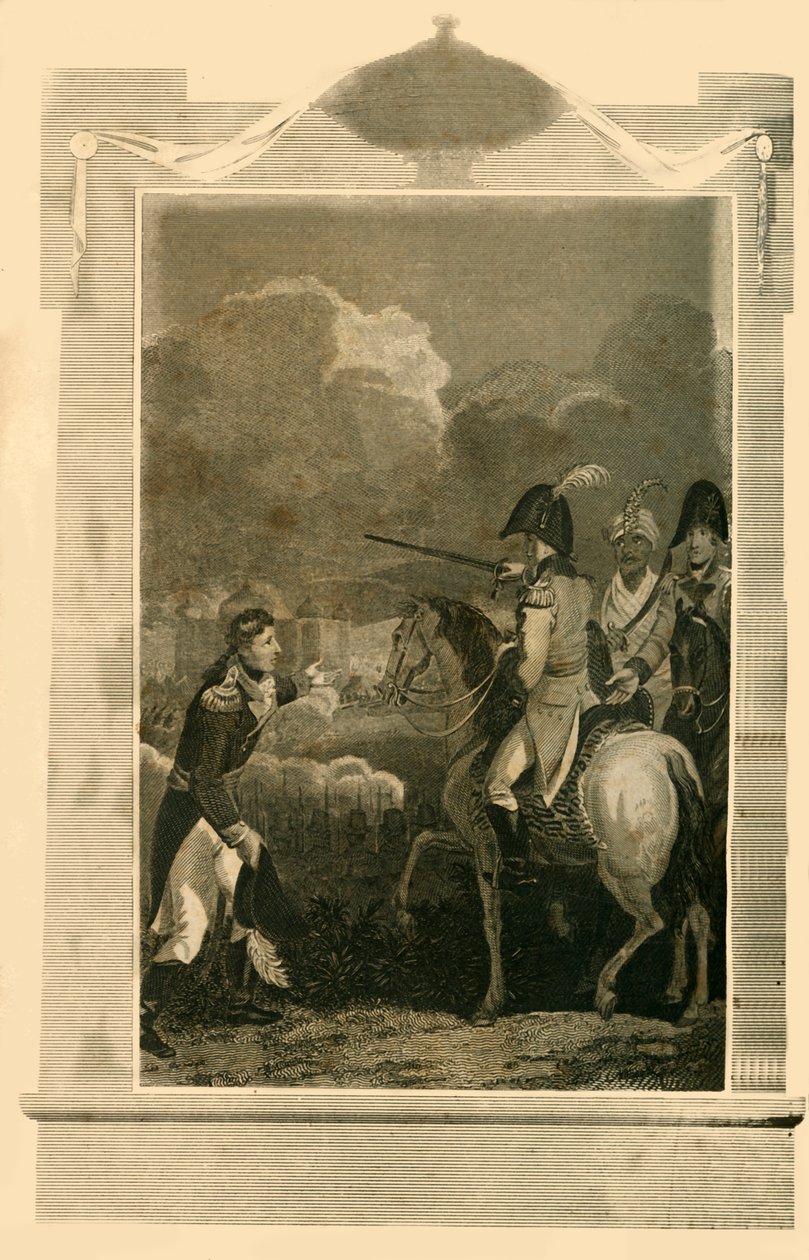 Sir Arthur Wellesley parancsnok az Assaye-i csatában, 1803, 1816. alkotó: Unbekannt
