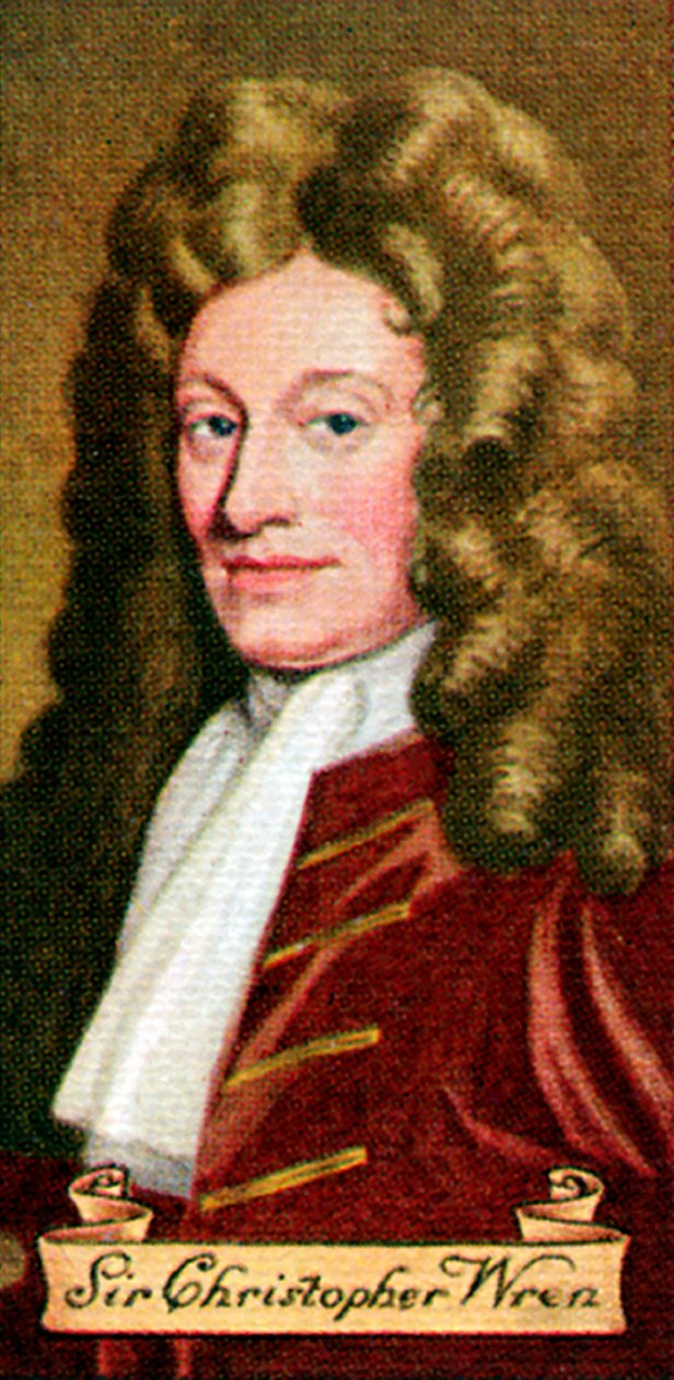 Sir Christopher Wren, egy sor cigarettakártyából, 1935 alkotó: Unbekannt