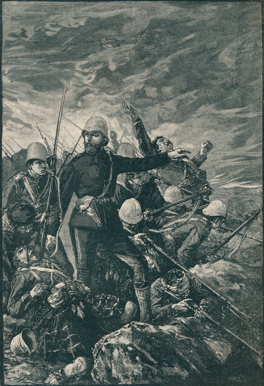 Sir George Colley a Majuba Hillben, 1906 alkotó: Unbekannt