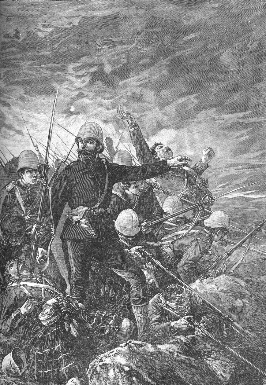 Sir George Colley a Majuba Hillben, 1881 alkotó: Unbekannt
