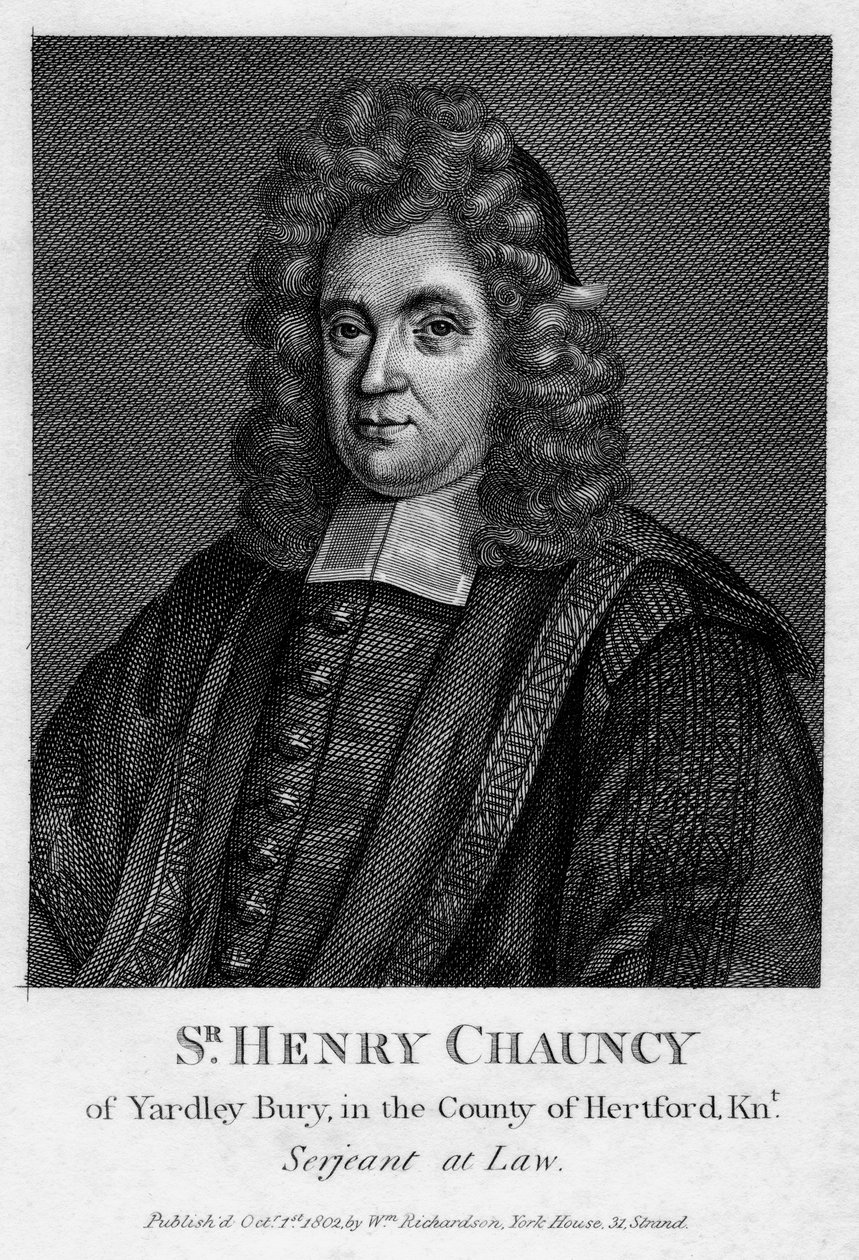 Sir Henry Chauncy angol jogász, oktató és antikvárius, 1802 alkotó: Unbekannt