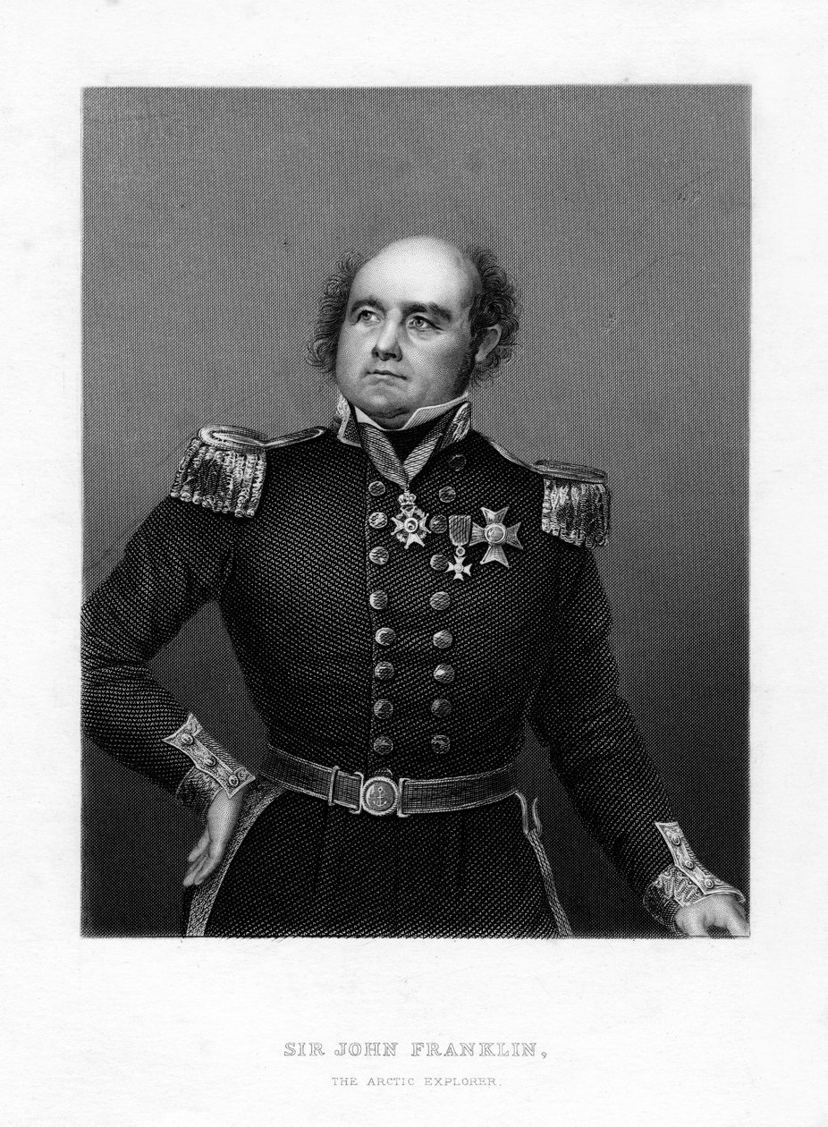 Sir John Franklin, angol tengeri kapitány és sarkvidéki felfedező, 19. század alkotó: Unbekannt