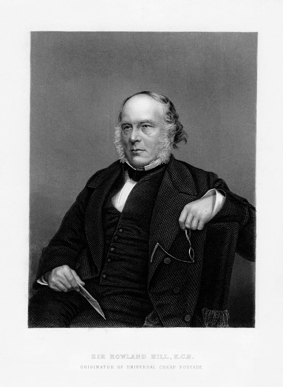 Sir Rowland Hill brit tanár, röpiratíró és a filléres postaköltség megalkotója, XIX. alkotó: Unbekannt