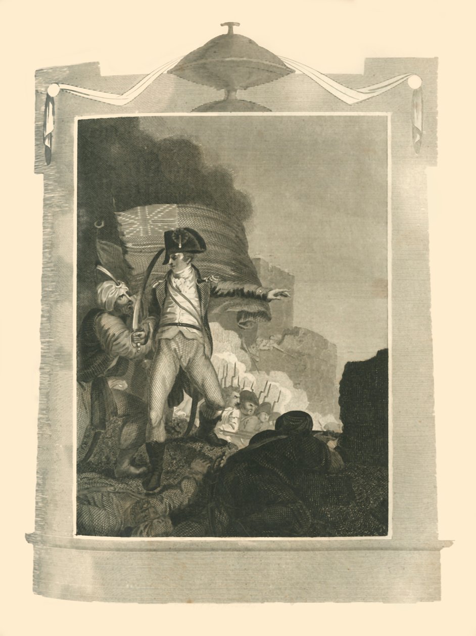 Sir Sidney Smith védelmezi a jogsértést Acre-ben, 1799, 1816. alkotó: Unbekannt