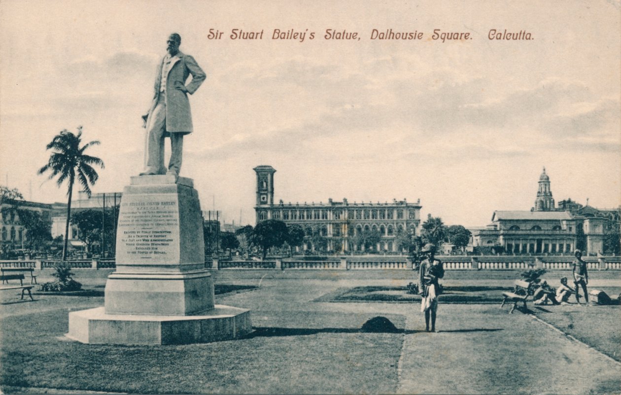 Sir Stuart Steuart Baileys szobor, Dalhousie tér, Kalkutta, 1910 alkotó: Unbekannt