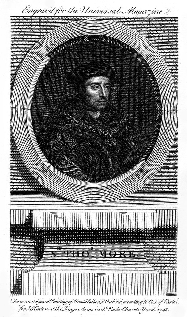 Sir Thomas More, katolikus angol jogász, író és politikus, 1748 alkotó: Unbekannt