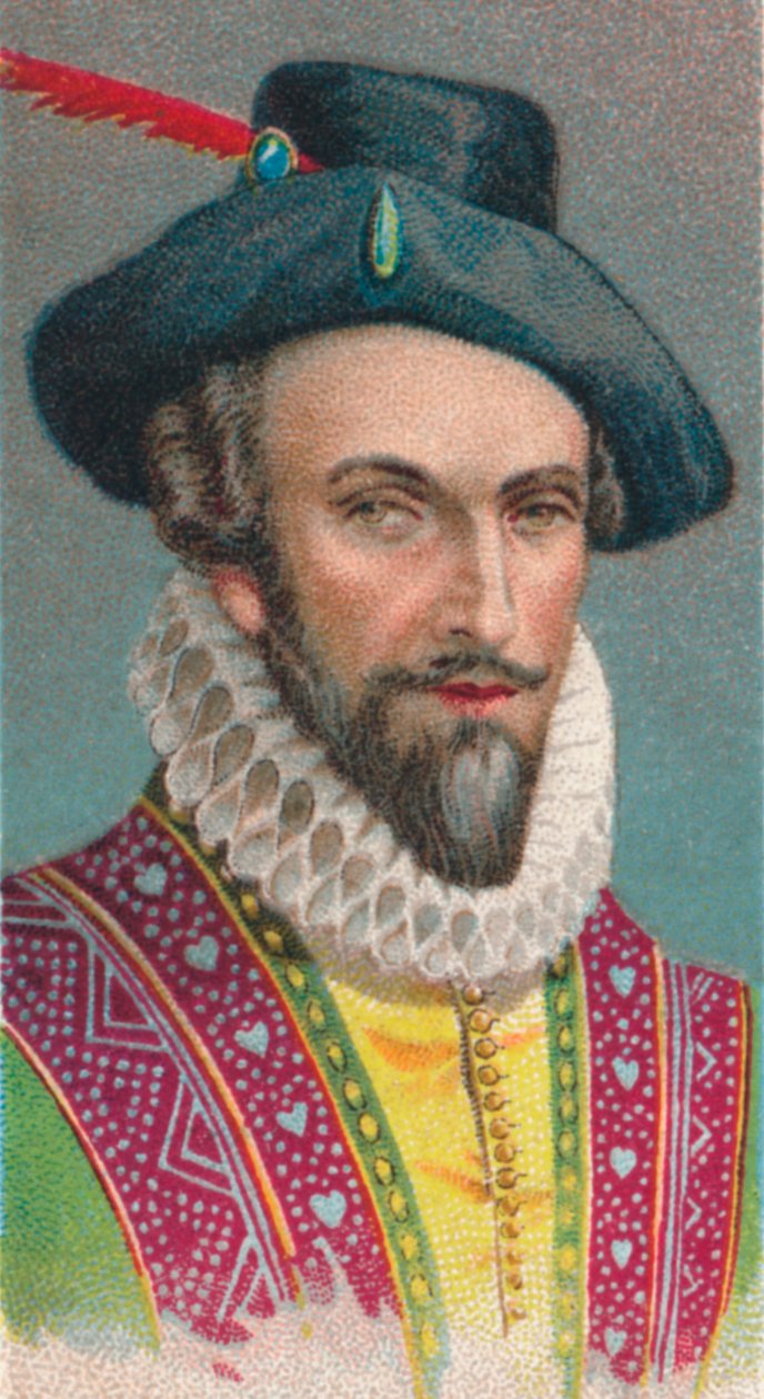 Sir Walter Raleigh angol író, költő, udvaronc, kalandor és felfedező, 1924 alkotó: Unbekannt