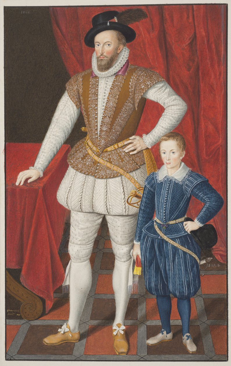Sir Walter Raleigh és fia, 1602 alkotó: Unbekannt
