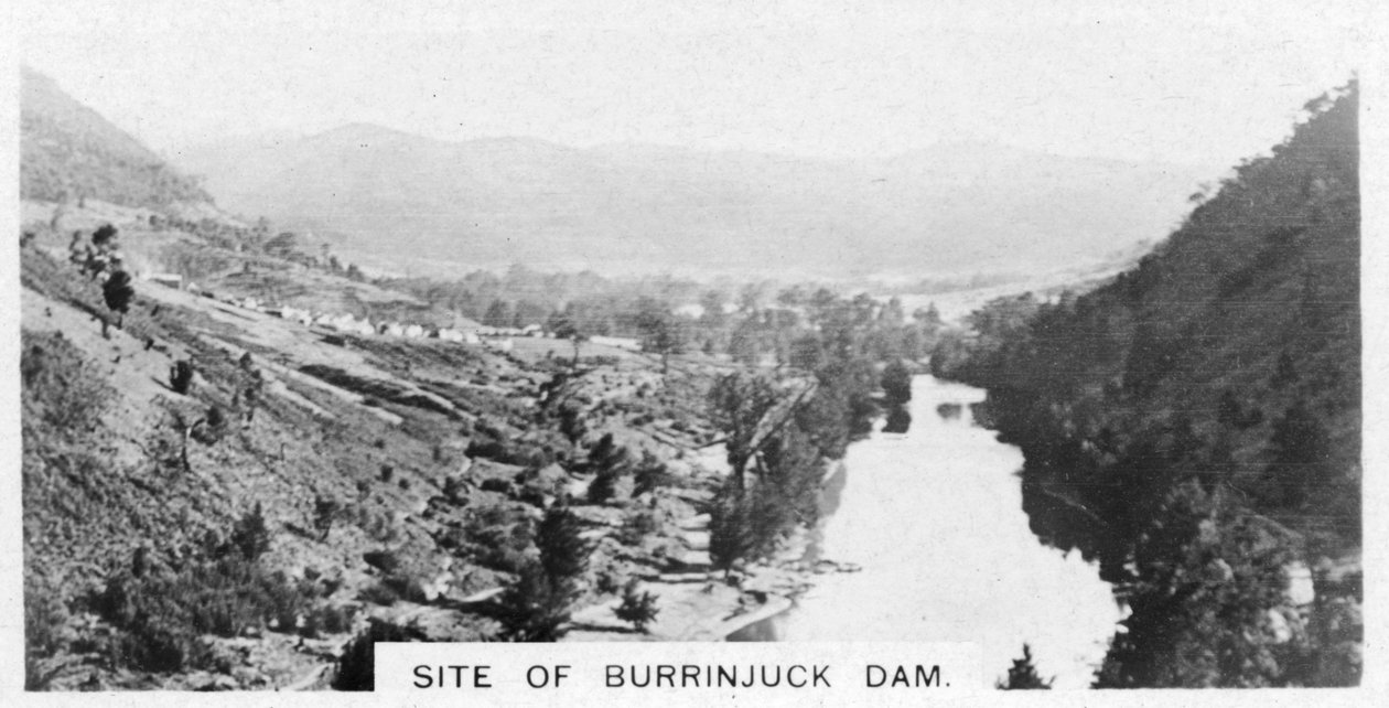 A Burrinjuck-gát helye, Új-Dél-Wales, Ausztrália, 1928 alkotó: Unbekannt