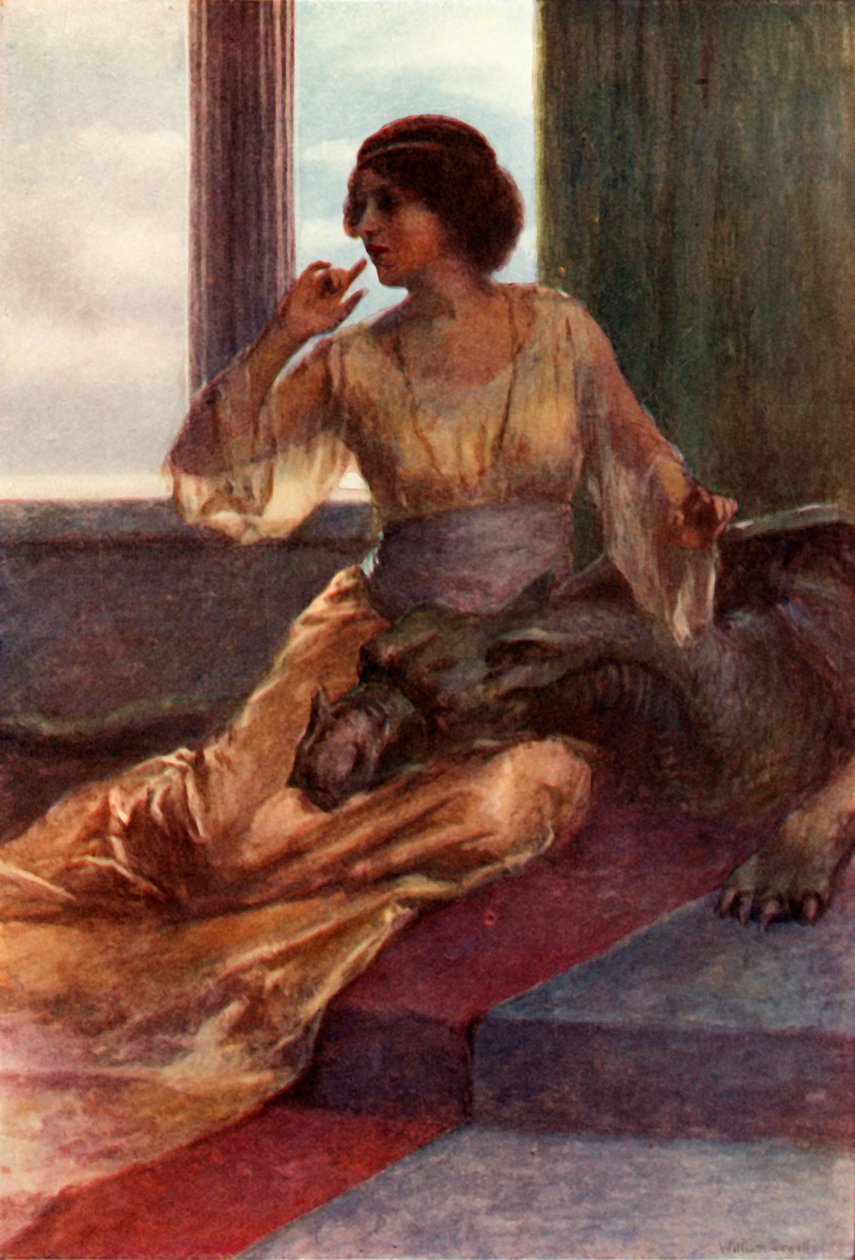 „Ül az alvó sárkány fejével a térdén”, 1917. alkotó: Unbekannt