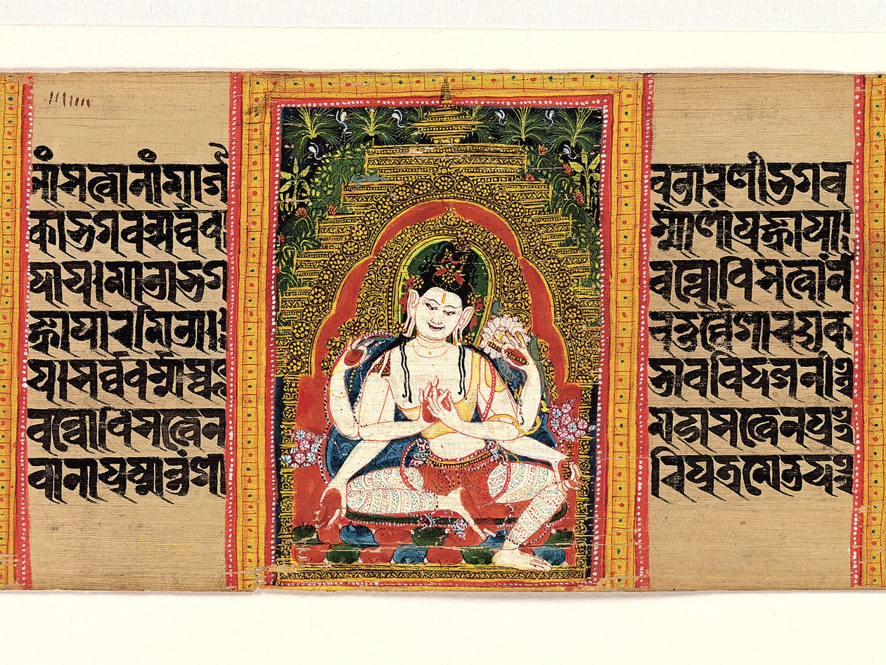 Hatkarú Avalokiteshvara kifejti a Dharmát..., A bölcsesség tökéletessége, 12. század eleje. alkotó: Unbekannt