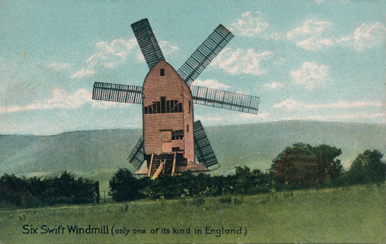 Six Swift Windmill, Kingston, Lewes közelében, Sussex, 1905. alkotó: Unbekannt