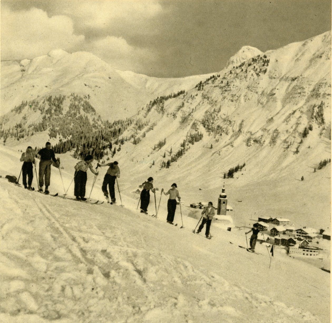 Sílecke, Arlberg, Ausztria, 1935. alkotó: Unbekannt