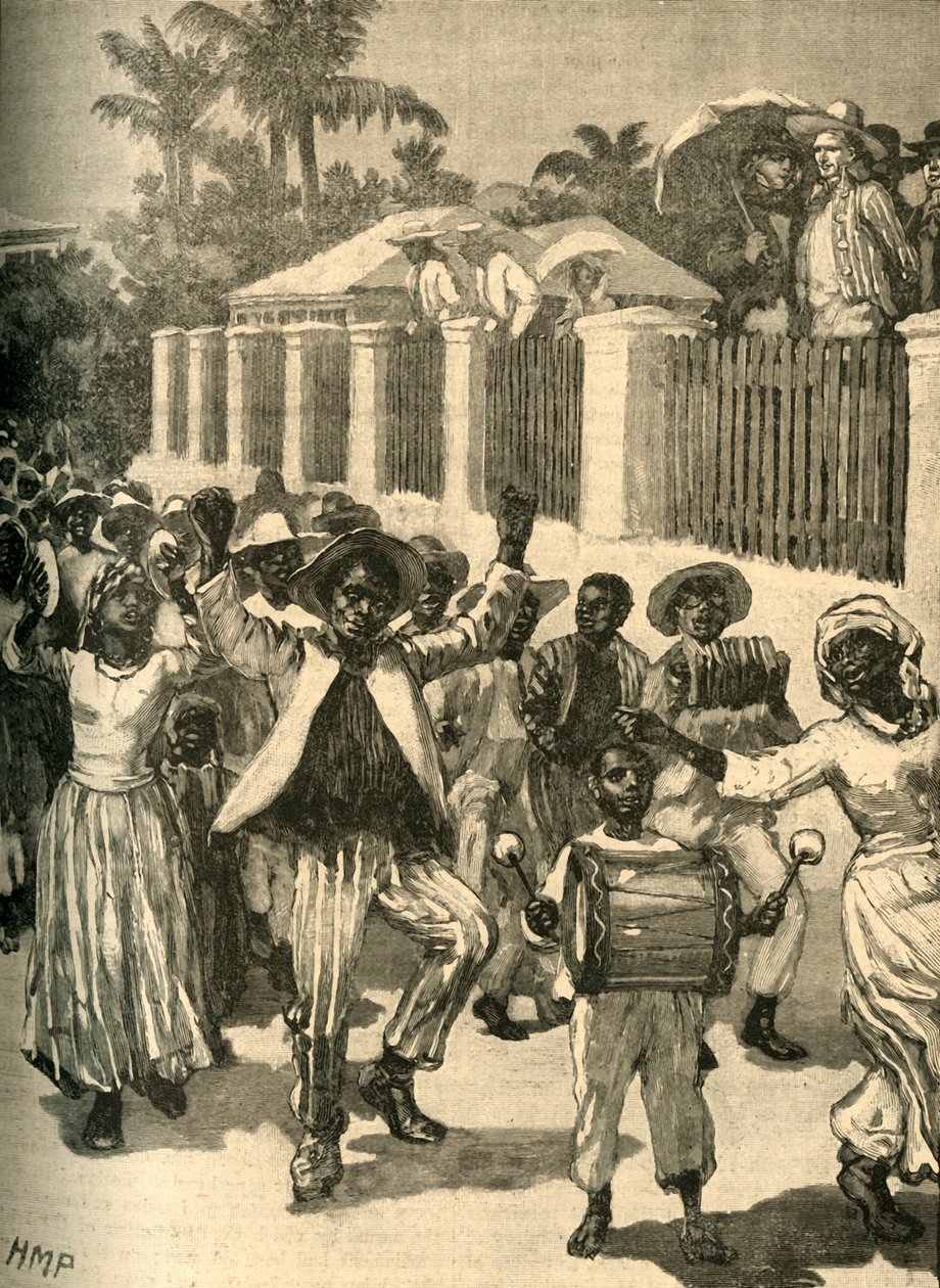 Rabszolgaság-felszabadító fesztivál Barbadoson, 1834 c1890. alkotó: Unbekannt