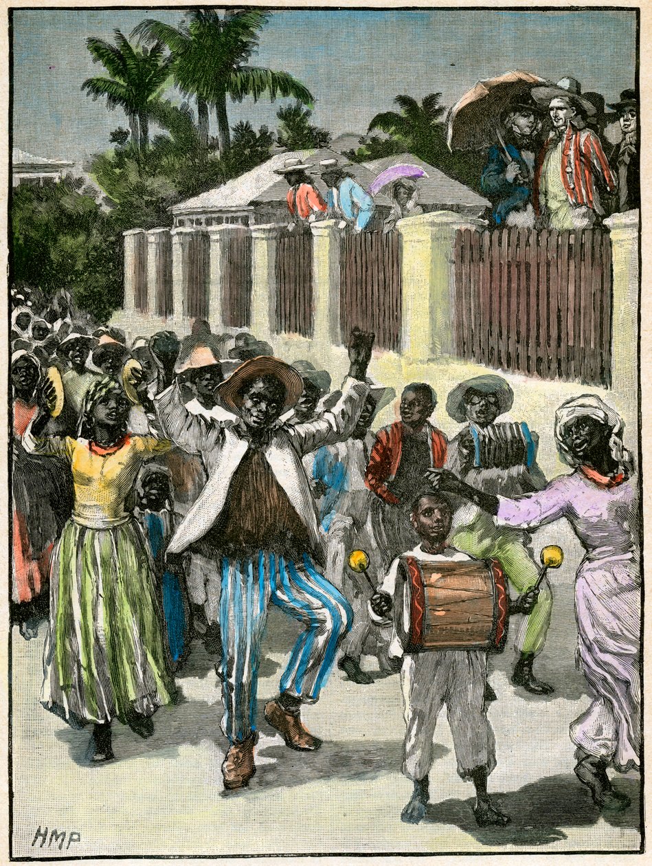 Rabszolga-felszabadító fesztivál Barbadoson, 1880 alkotó: Unbekannt