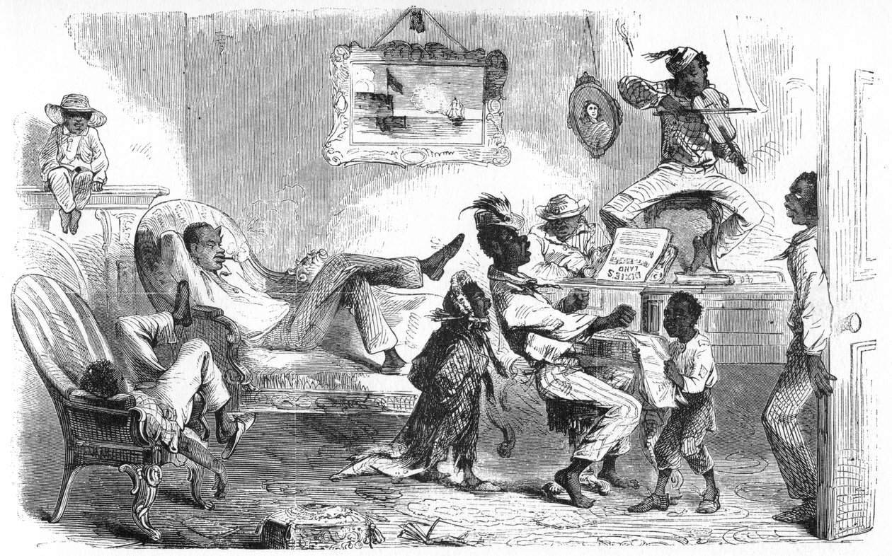A felszabadulást ünneplő rabszolgák, 1860-as évek alkotó: Unbekannt