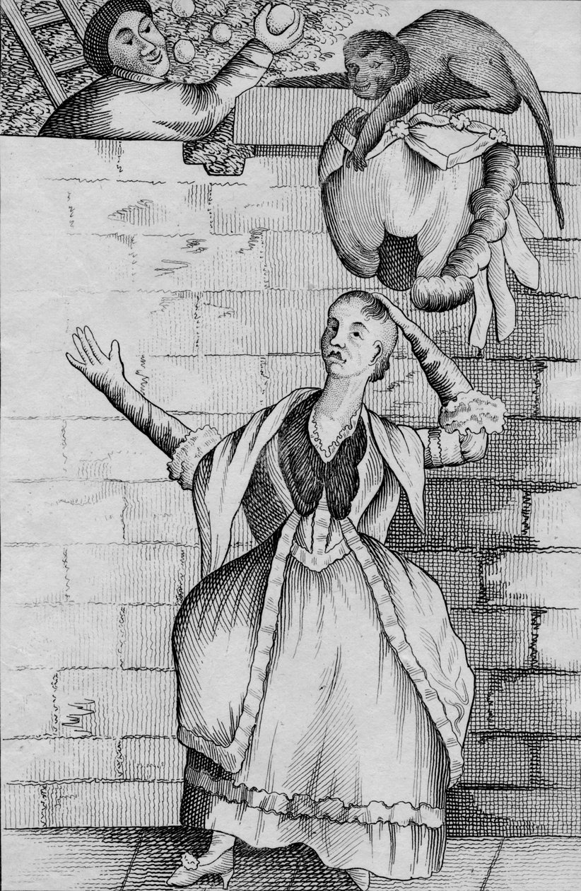 Egy majom enyhe kézfogása – vagy a hölgy feje kirakva, c1812 alkotó: Unbekannt