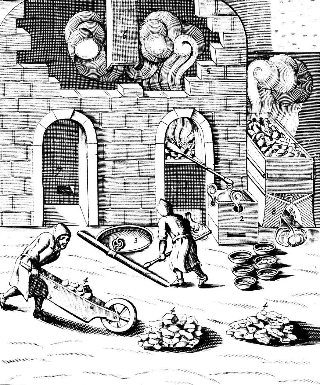 Réz olvasztása, 1683 alkotó: Unbekannt