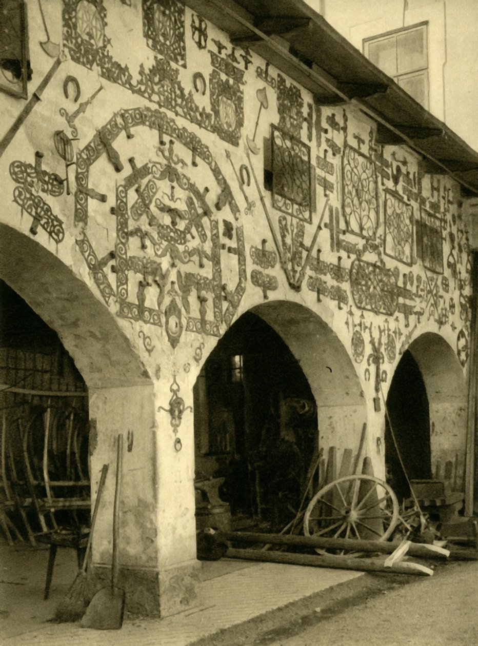 Kovácsműhely az admonti apátságban, Ausztriában, 1935. alkotó: Unbekannt