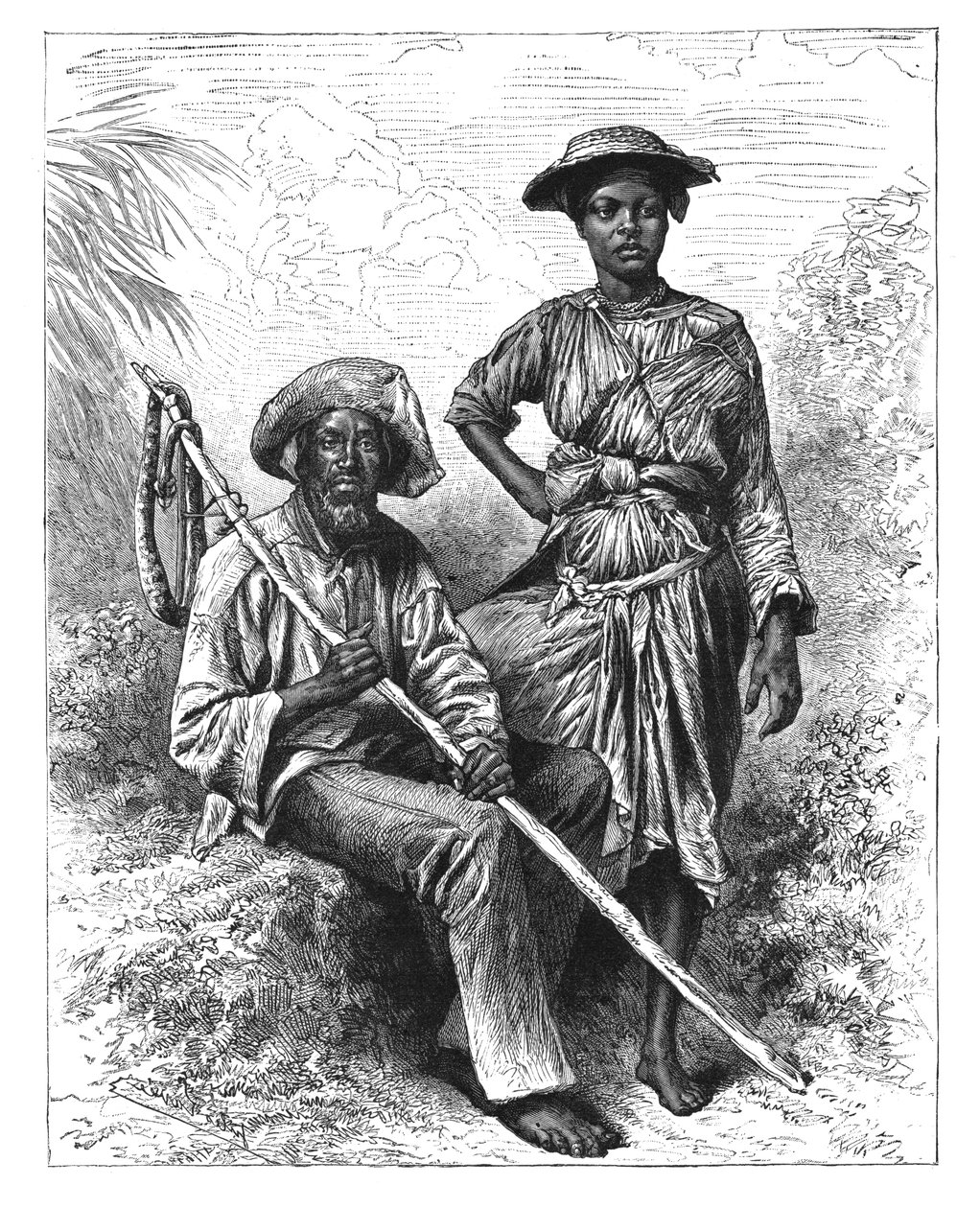 Kígyófogó és szénlány, Martinique, 1890 alkotó: Unbekannt