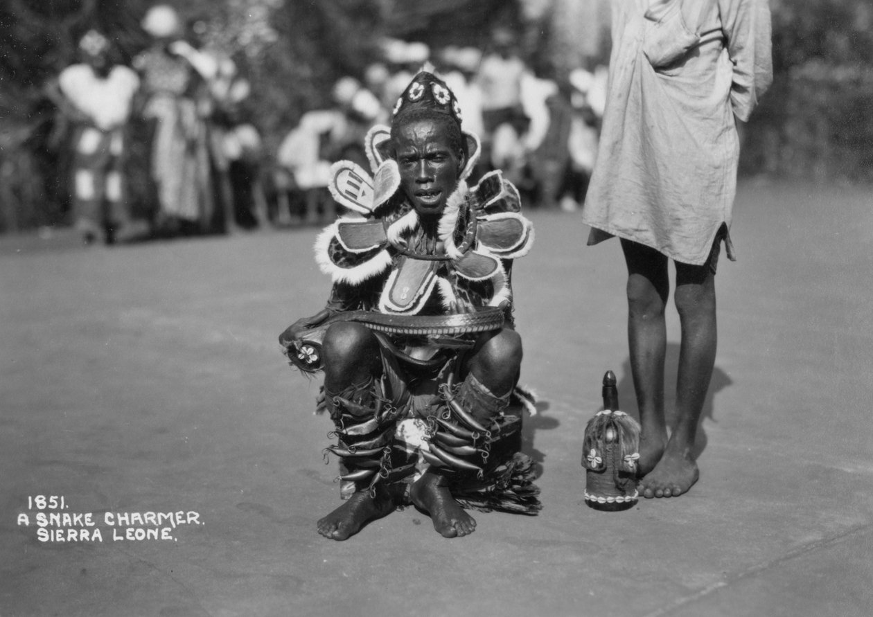 Kígyóbűvölő, Sierra Leone, XX. század alkotó: Unbekannt