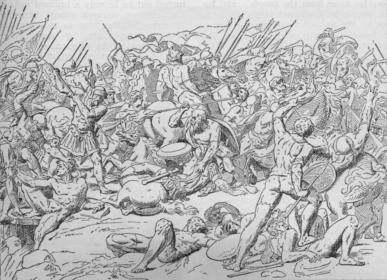 Szókratész a potidaeai csatában, ie 432-ben, 1908-ban alkotó: Unbekannt