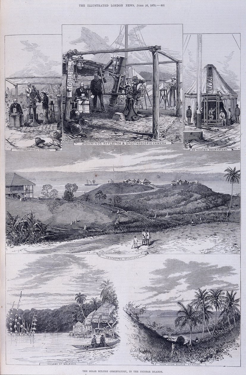 Napfogyatkozás Obszervatórium, Nicobar-szigetek, 1875 alkotó: Unbekannt