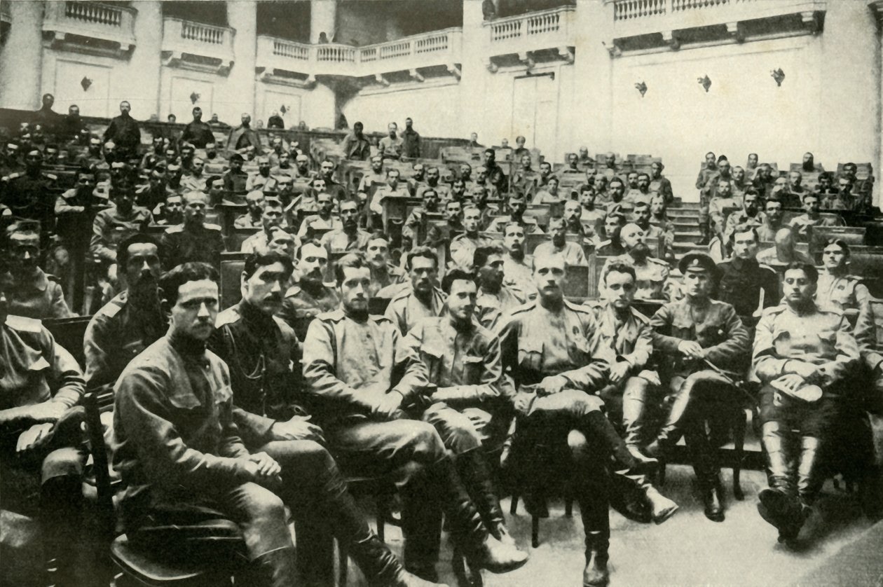 Az orosz hadsereg katonaküldöttei a Doumában, 1919. alkotó: Unbekannt