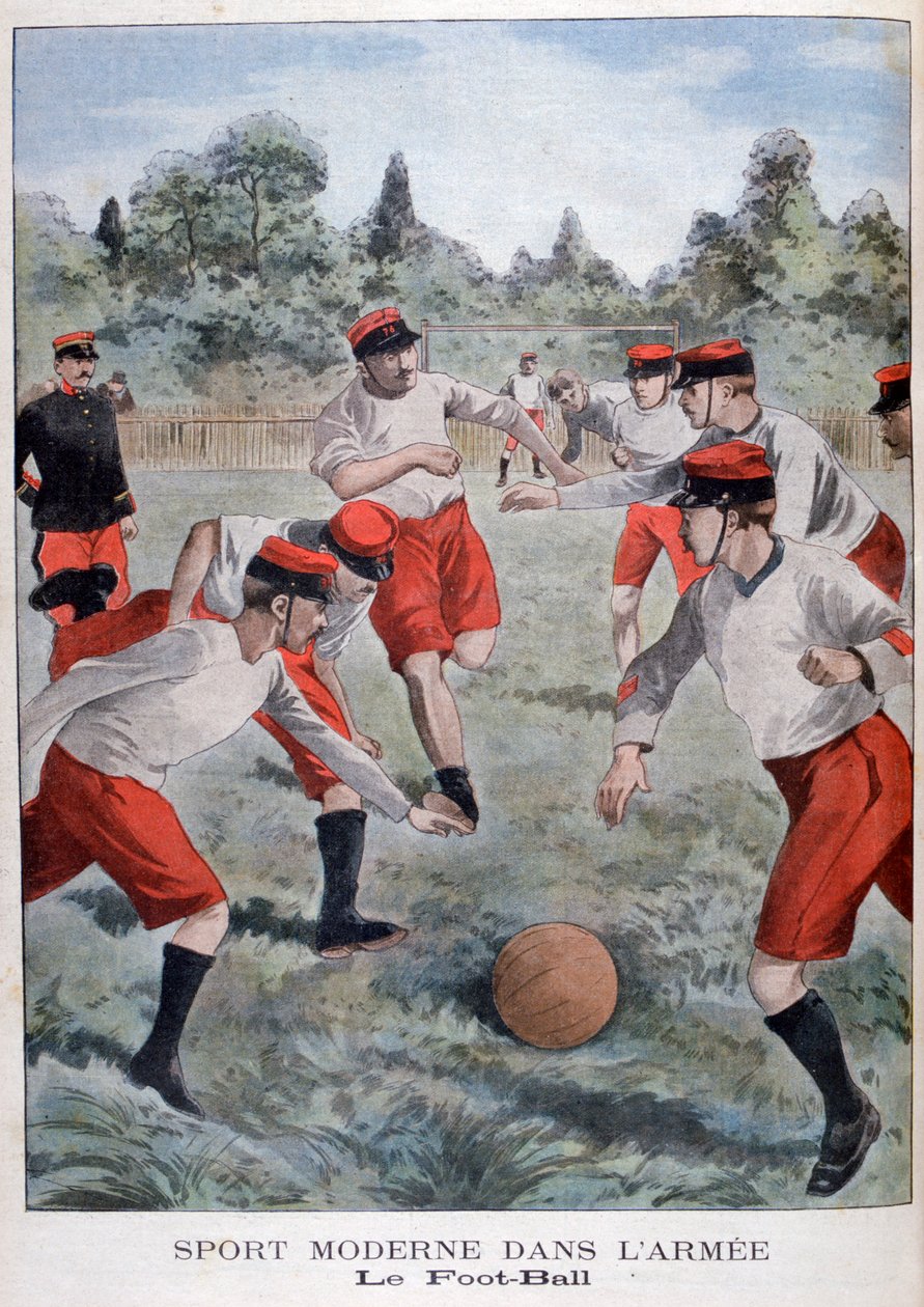 A francia hadsereg futballozó katonái, 1902 alkotó: Unbekannt