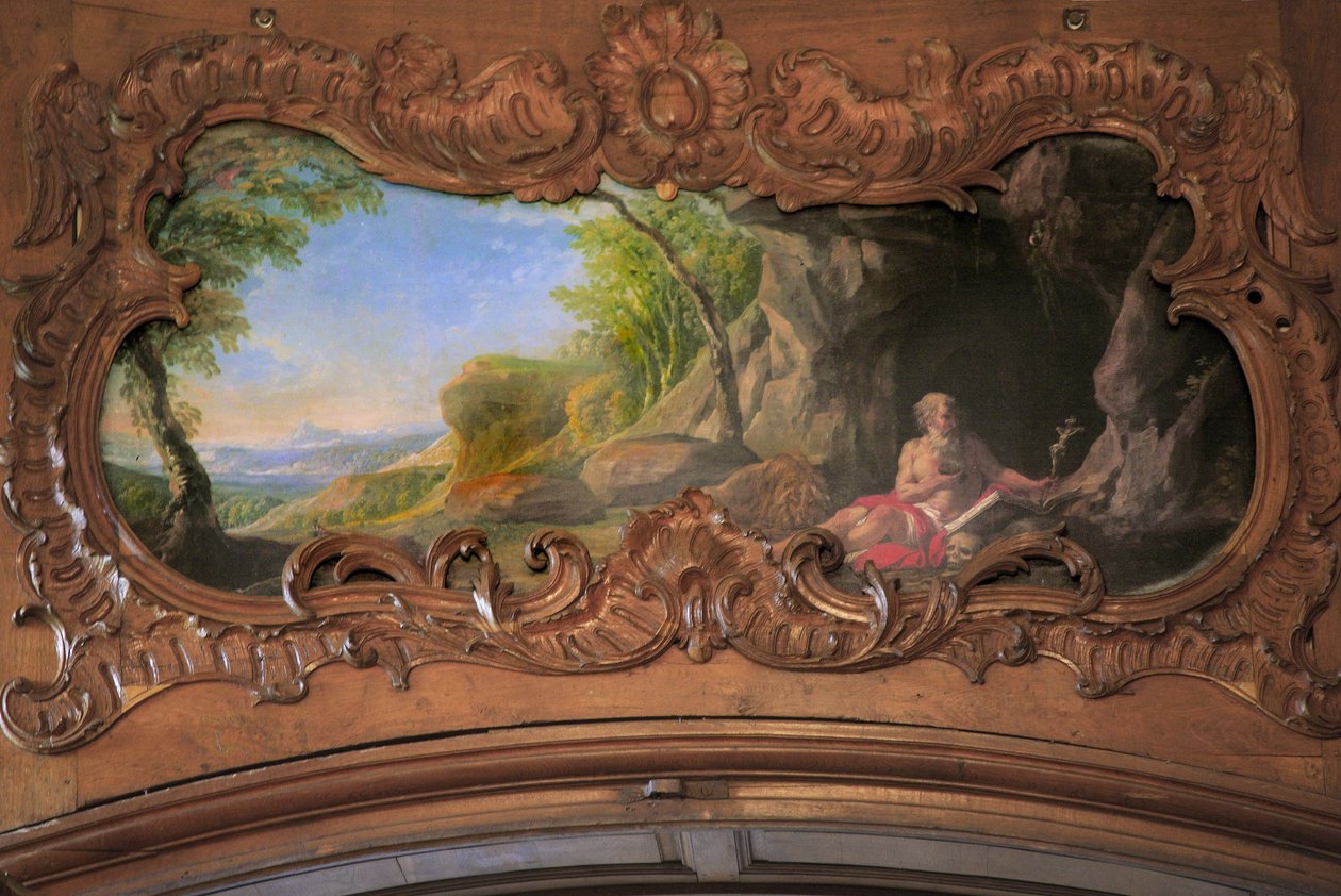 Somme, a 12. századi Valloires-i ciszterci apátság, a 17. században átépítették, Francois Bouchernek tulajdonított festmény a l