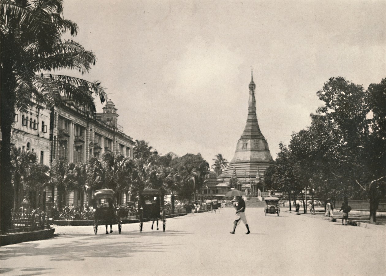 Soolay Pagoda Road, Rangoon, 1900. alkotó: Unbekannt