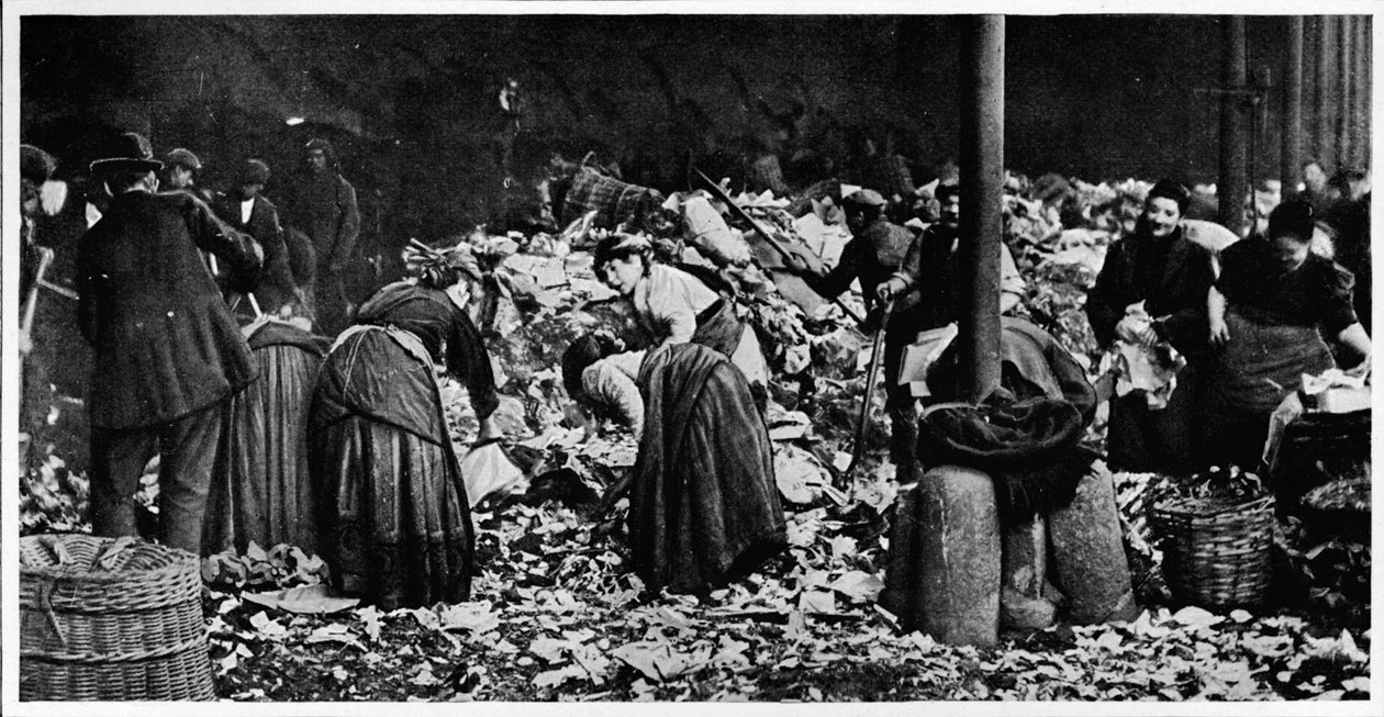 Porhalom válogatása a megyei tanács egyik raktárában, London, 1850 1903 alkotó: Unbekannt