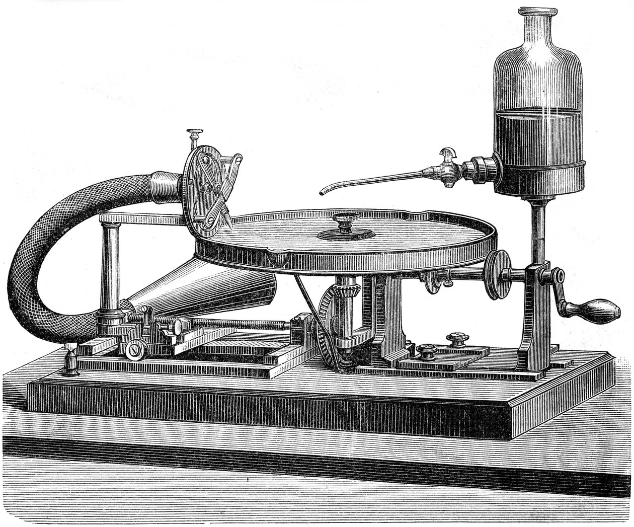 Hangrögzítő lemez elektromos motor akkumulátor folyadék, c1880 alkotó: Unbekannt