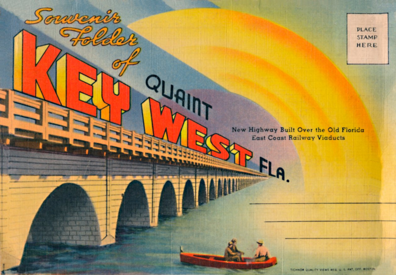 A Quaint Key West Fla. szuvenírmappája – New Highway, 1940-es évek alkotó: Unbekannt