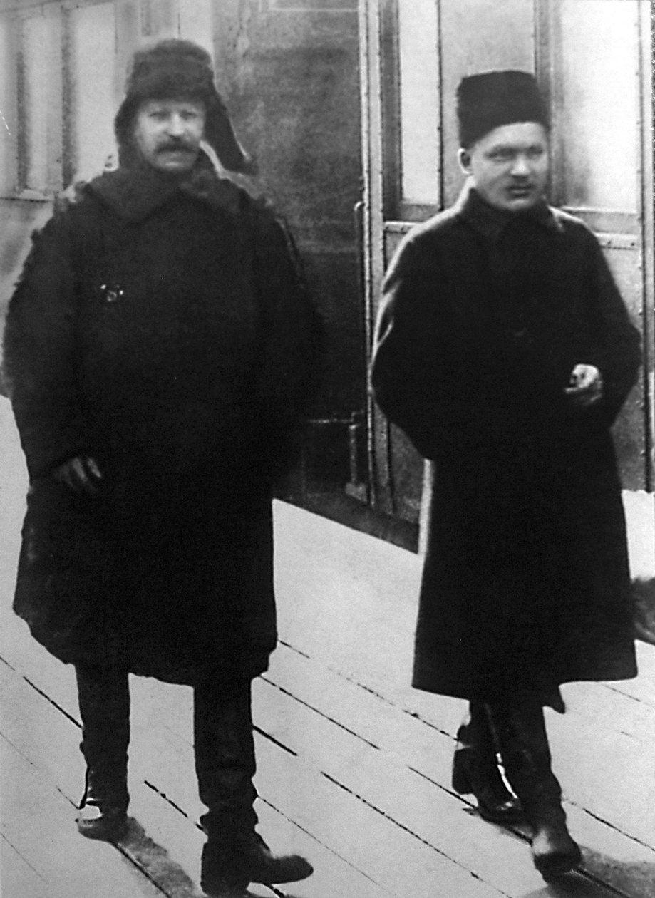 Joszif Sztálin és Szergej Kirov szovjet vezetők, Moszkva, Szovjetunió, 1928 alkotó: Unbekannt