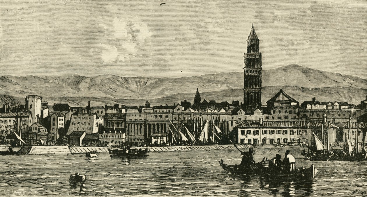 Spalatro, a kikötőből, 1890. alkotó: Unbekannt