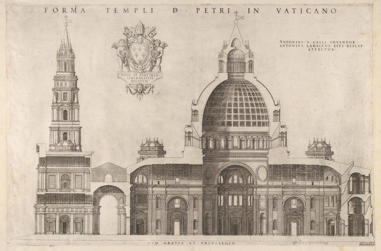 A római nagyszerűség tükre: a Szent Péter-bazilika tervezése Peters a Vatikánban, 1514 alkotó: Unbekannt