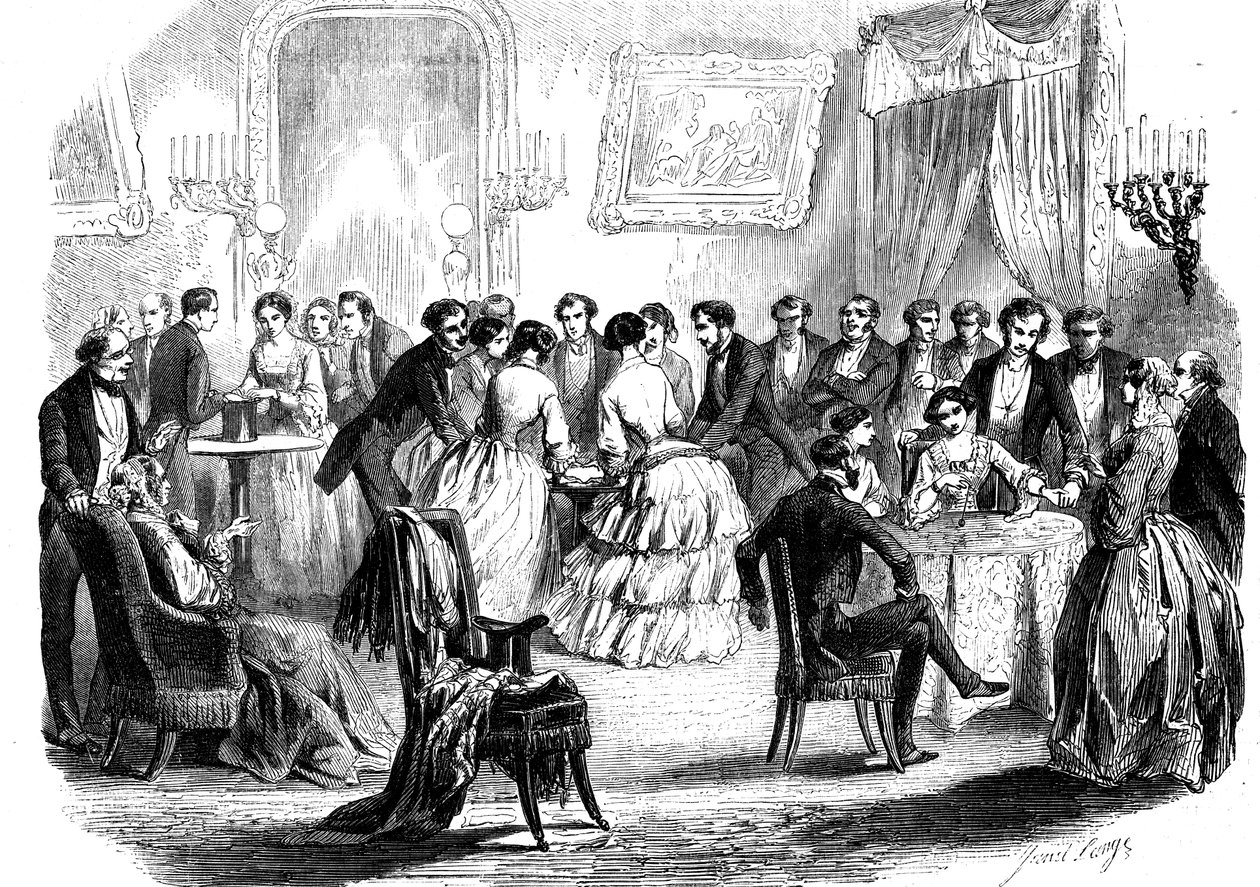 Spirituális találkozó egy párizsi szalonban, 1853 alkotó: Unbekannt