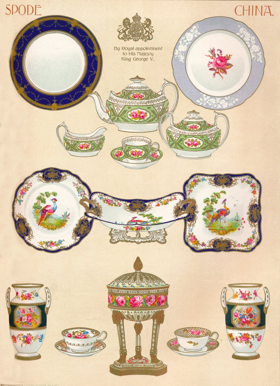 Spode Kína: WTCopeland & Sons, Stoke-on-Trent, 18. század, 1913 alkotó: Unbekannt