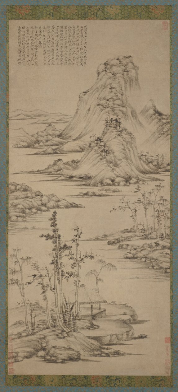 Tavaszi ködök egy folyóparti pavilon felett, Ming-dinasztia, 1368-1644. alkotó: Unbekannt