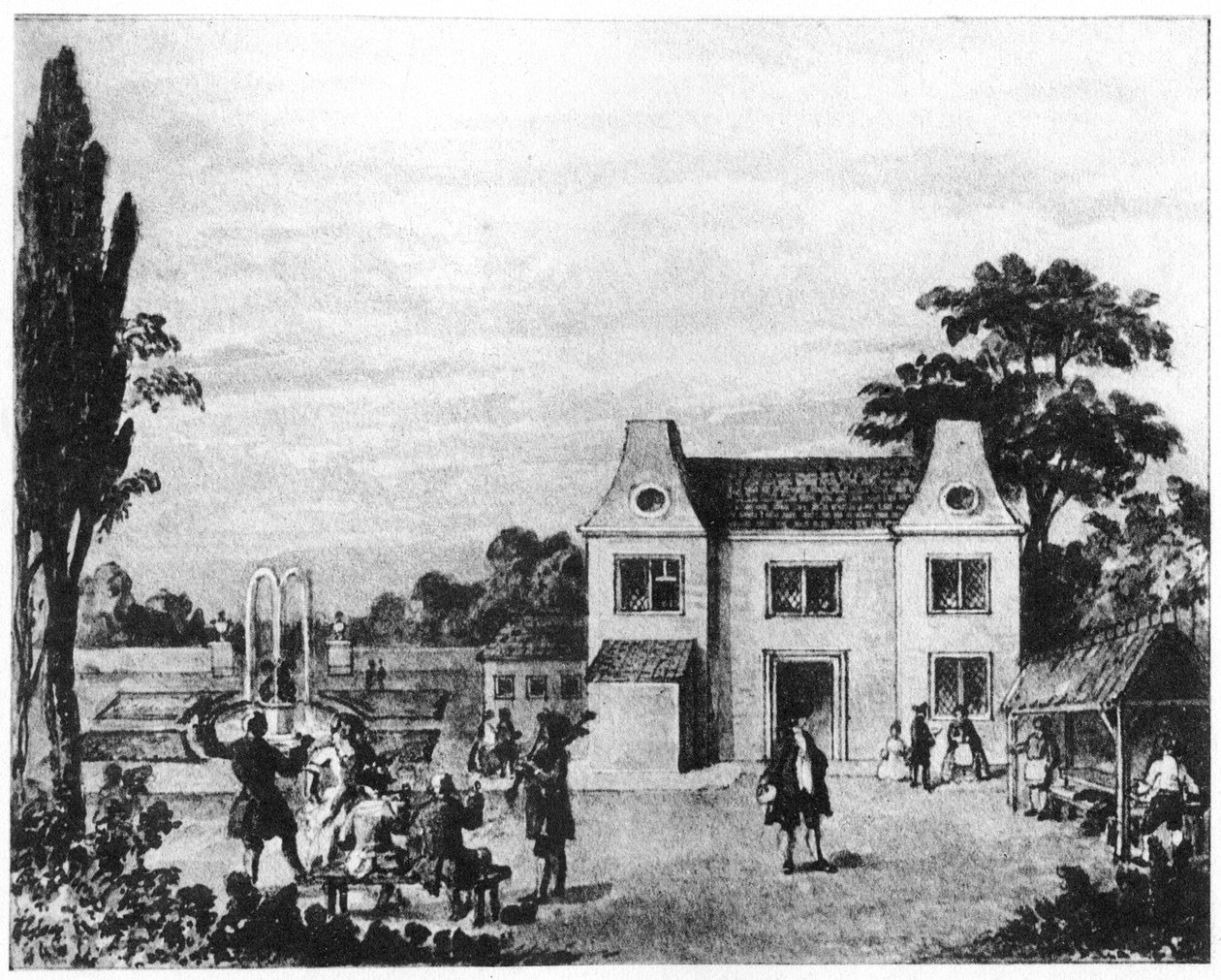 Tavaszi kertek, a Lowndes Square helye, London, 18. század vége, 1907 alkotó: Unbekannt