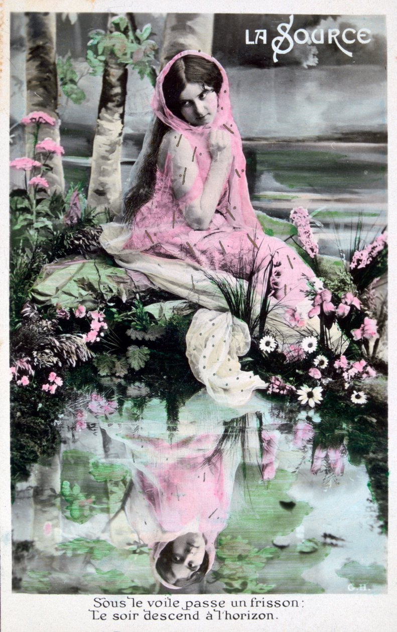 Tavaszi, vintage francia képeslap, c1900 alkotó: Unbekannt