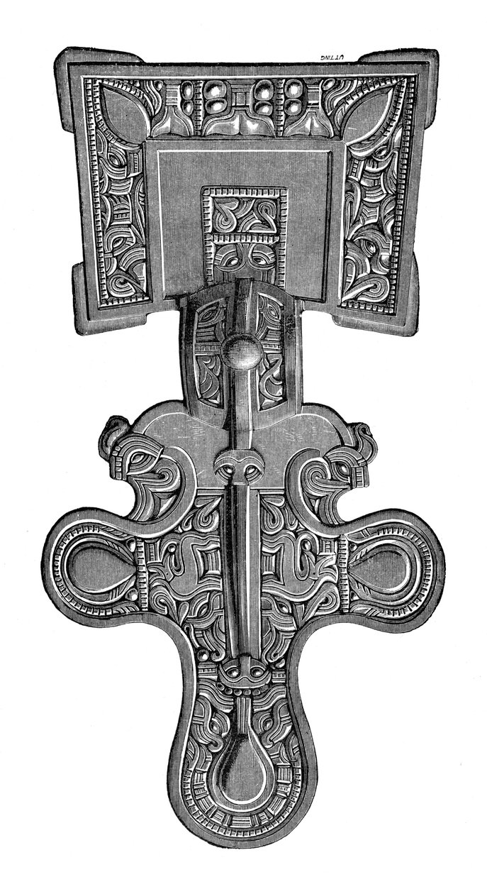 Négyzetfejű fibula, a Ragley Parkból, Warwickshire-ből, 1893 alkotó: Unbekannt