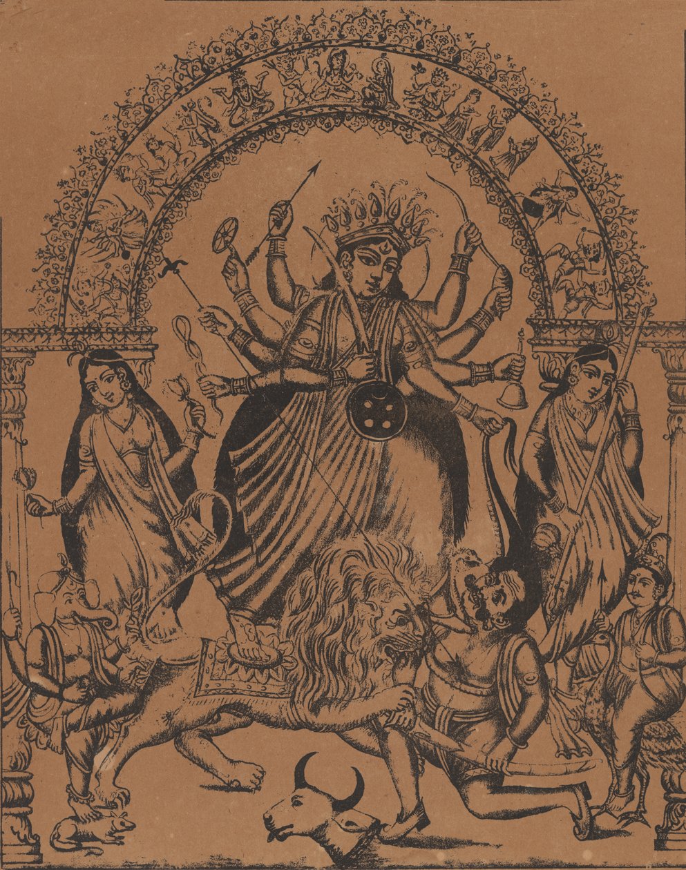 Sri Sri Durga, kb. 1875-80. alkotó: Unbekannt