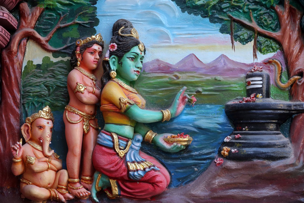 Sri Vadapathira Kaliamman hindu templom. Ganesha, más néven Ganapati és Vinayaka, az egyik leginkább imádott istenség a hindu panteonban. Szingapúr alkotó: Unbekannt
