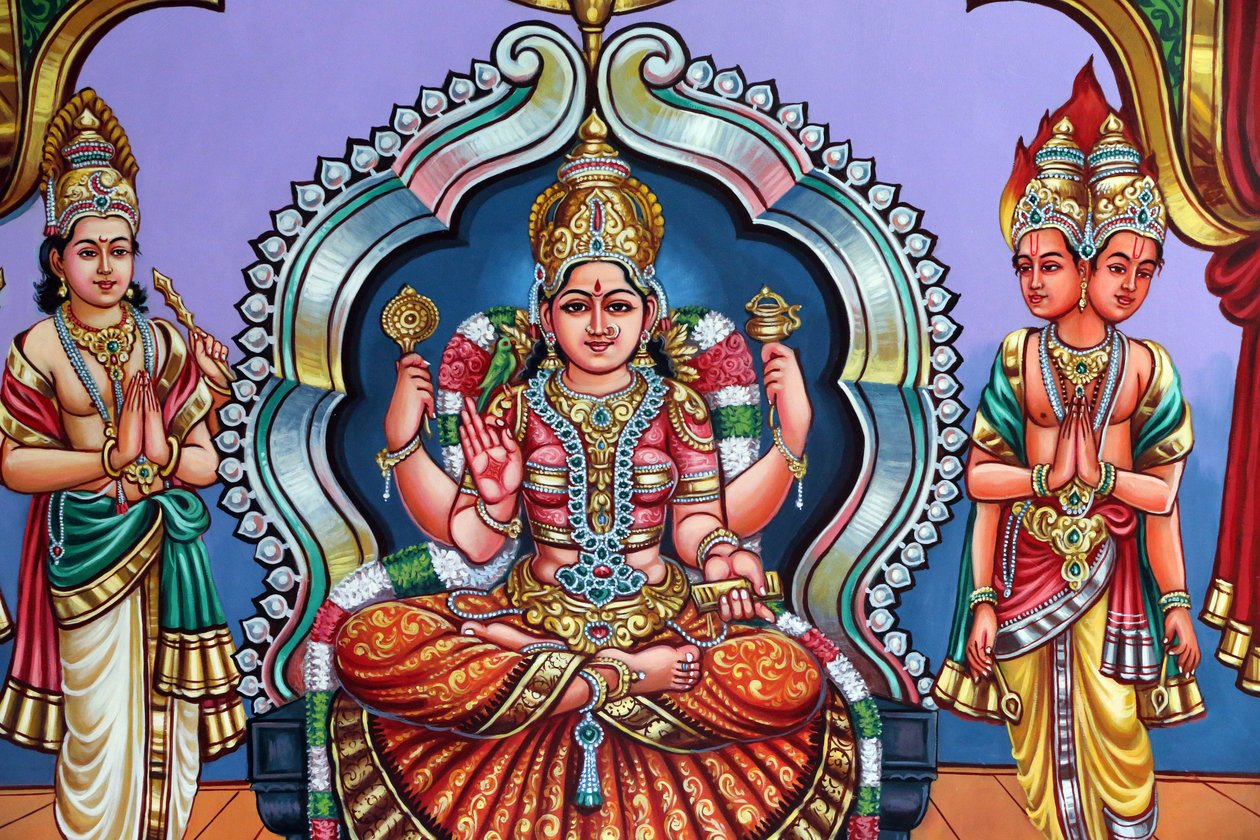 Sri Vadapathira Kaliamman hindu templom. Legfelsőbb anyaistennő. Szingapúr alkotó: Unbekannt